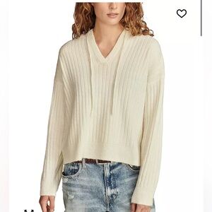 Lucky Brand Women's Ivory V-Neck Sweater